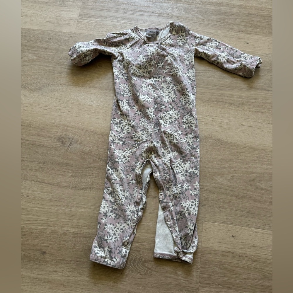 Disney & wheat overall jumpsuit - 12 months